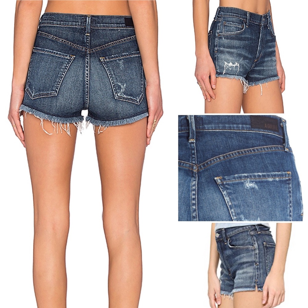 -SOLD- AGOLDE Jaden Shorts High Rise Denim - Picture 3 of 8